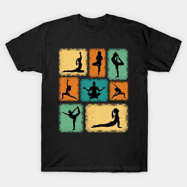 Namaste Chakra Meditation Poses In Yoga T-Shirt by Primo Style